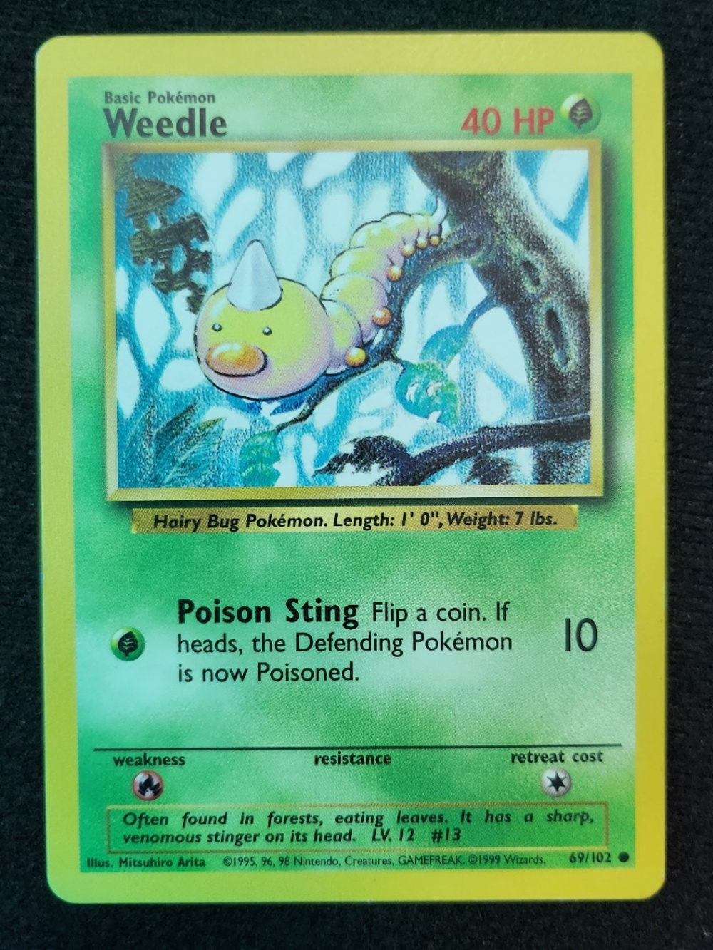Weedle (069/102) - Original Pokémon Trading Card Game - Base (1999)